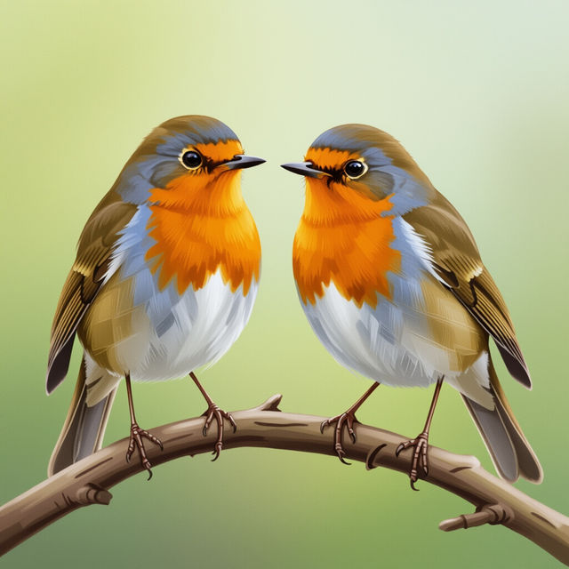 Pictures Of Male And Female Robins gallery