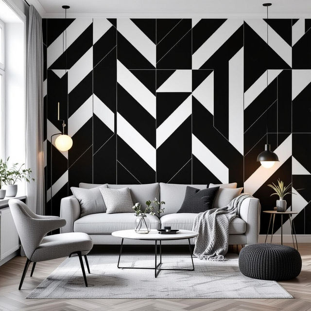 Modern Black and White Peel and Stick Wallpaper gallery