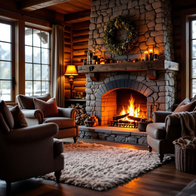 Fireplace Pictures - Made With AI gallery