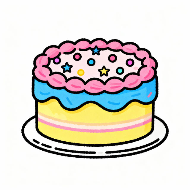 Easy Cake Drawing - Made With AI gallery