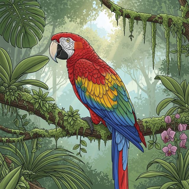 AI Parrot Drawing Generator gallery