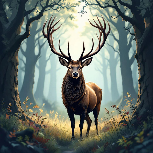 Drawing Deer - AI Art gallery