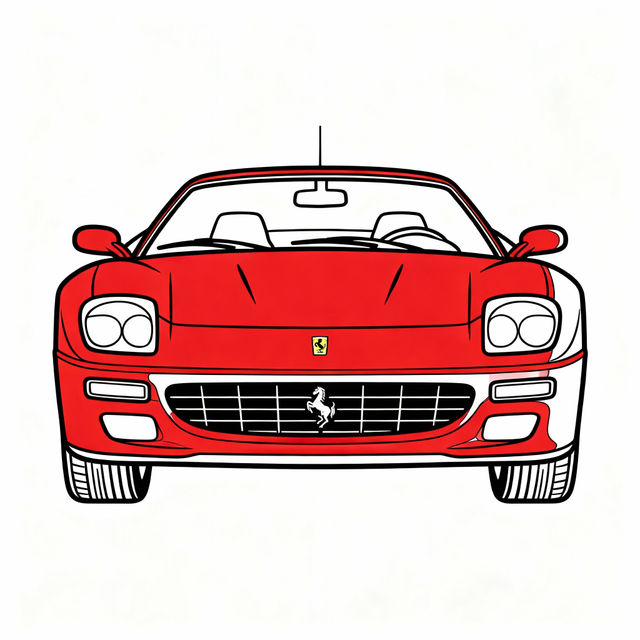 Ferrari Drawing Easy gallery