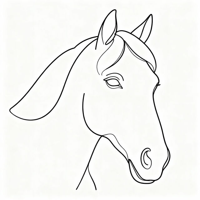 Easy Simple Horse Head Drawing gallery