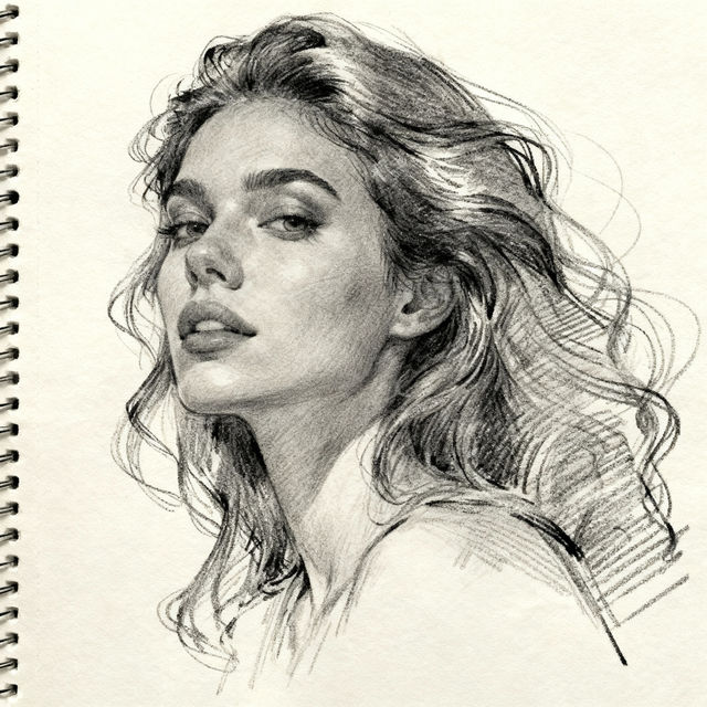 Female Hair Drawing Gallery gallery
