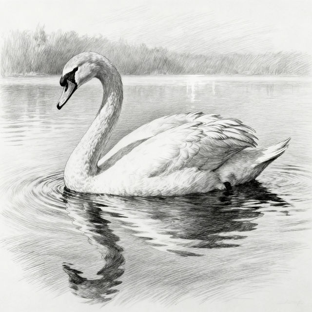 Swans Drawing gallery