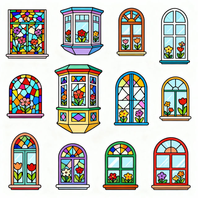 Window Clip Art - AI Generated gallery