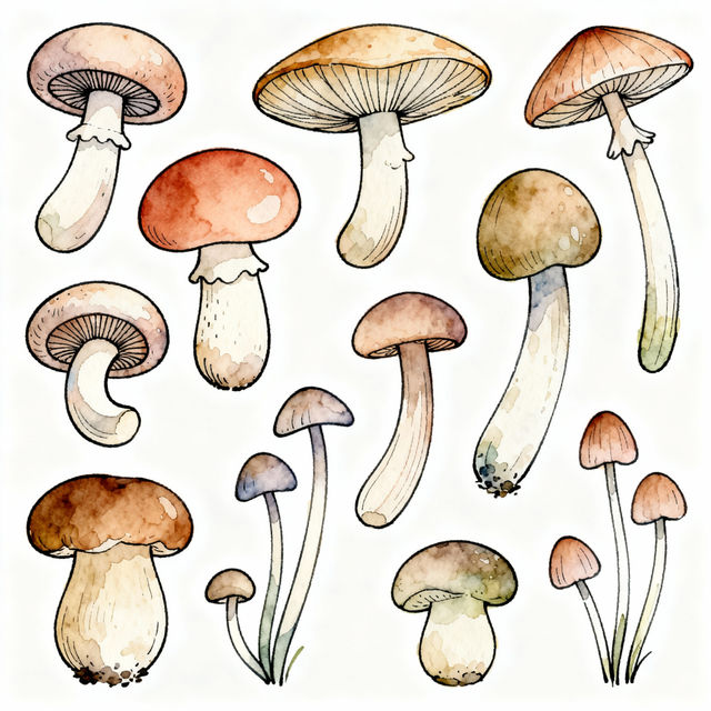 Easy Mushroom Drawings - Made With AI gallery