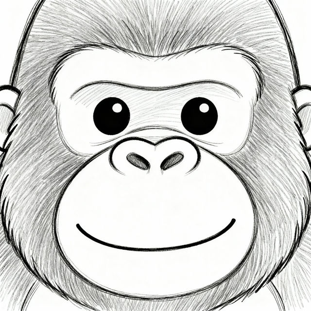 Easy Gorilla Drawing gallery