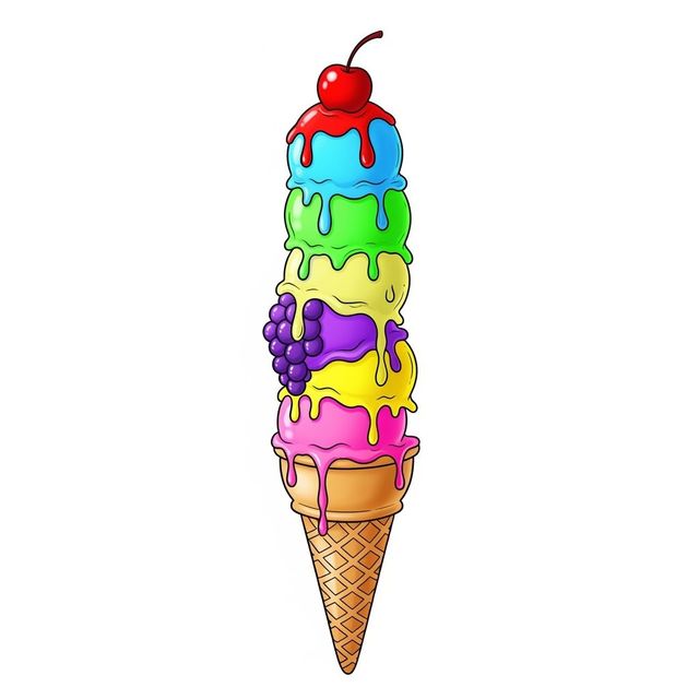 Explore AI-Generated Ice Cream Cone Drawings gallery