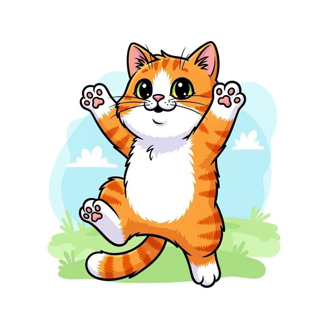 Explore AI-Generated Cartoon Cat Drawings gallery