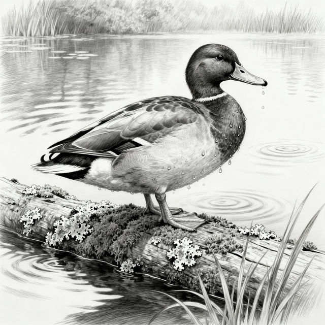 Realistic Duck Drawings - Made With AI gallery