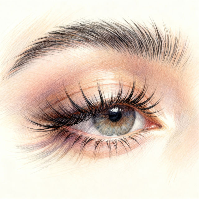 Eye Lashes Drawing - AI Generated Art gallery