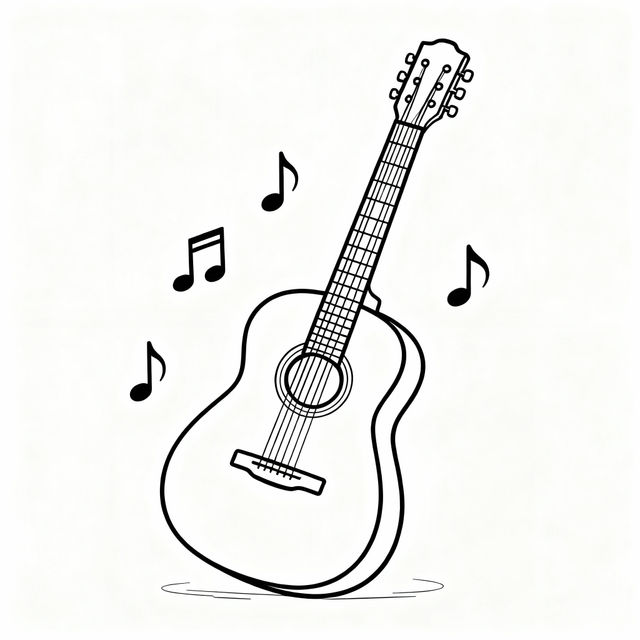 Easy Guitar Drawings gallery