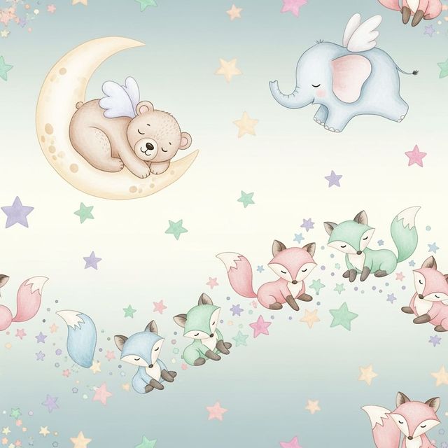 AI Nursery Wallpaper Generator gallery