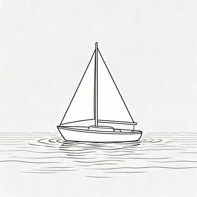 Simple Boat Drawings gallery