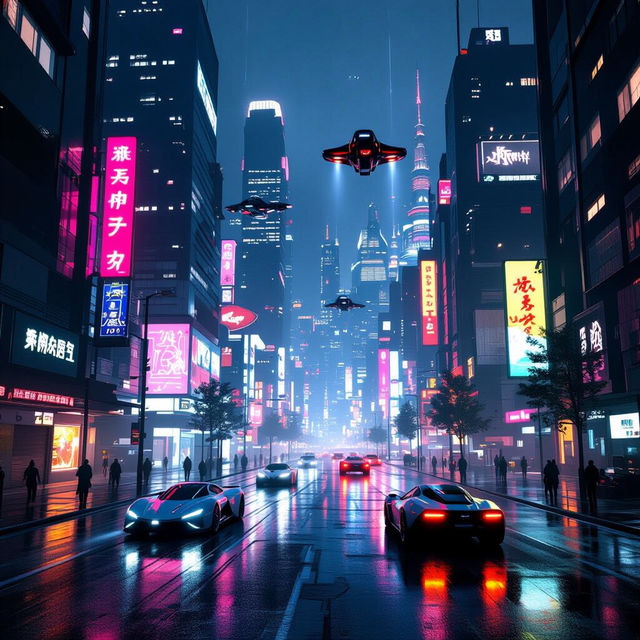 City Night Wallpaper - Made With AI gallery