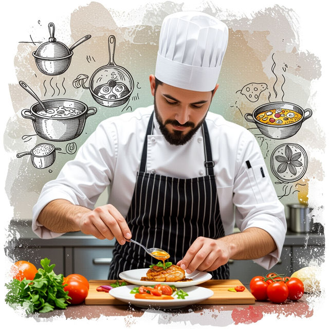 AI Drawing Cooking Art gallery