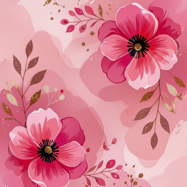 Girly Pink Wallpaper - AI Generated gallery