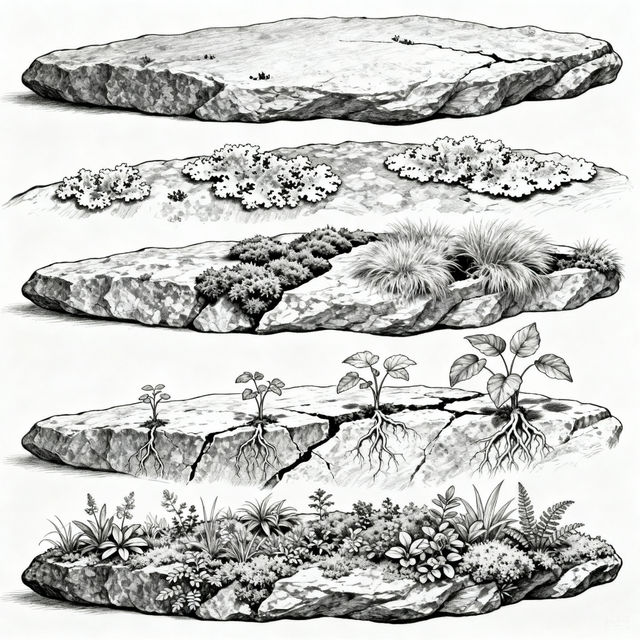 Primary Succession Drawings - AI Generated gallery