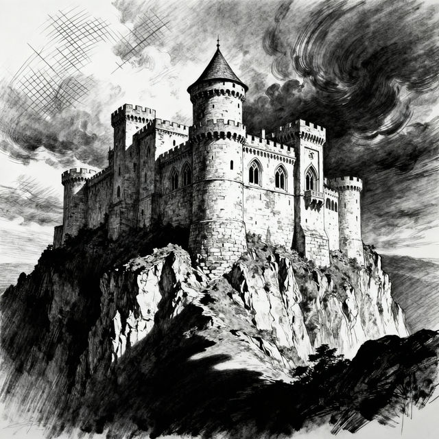 Castle Sketches - AI Generated gallery