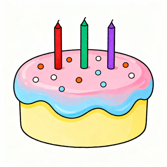 Easy Birthday Cake Drawing Ideas gallery