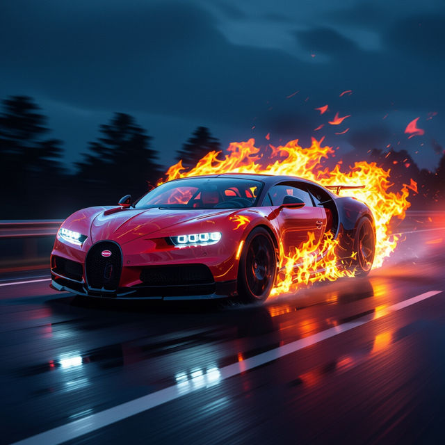 Fire Bugatti Wallpapers - Unleash Speed and Style gallery
