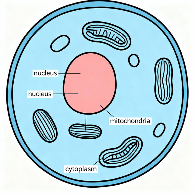 Animal Cell Drawings - Labeled gallery