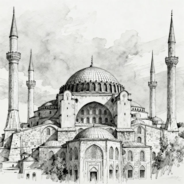 Hagia Sophia Drawings - AI Art gallery