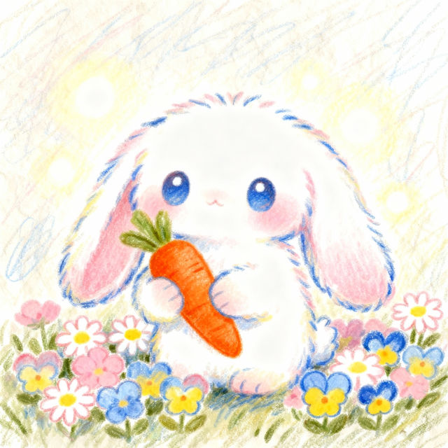 Cute Bunny Rabbit Drawings - Made With AI gallery