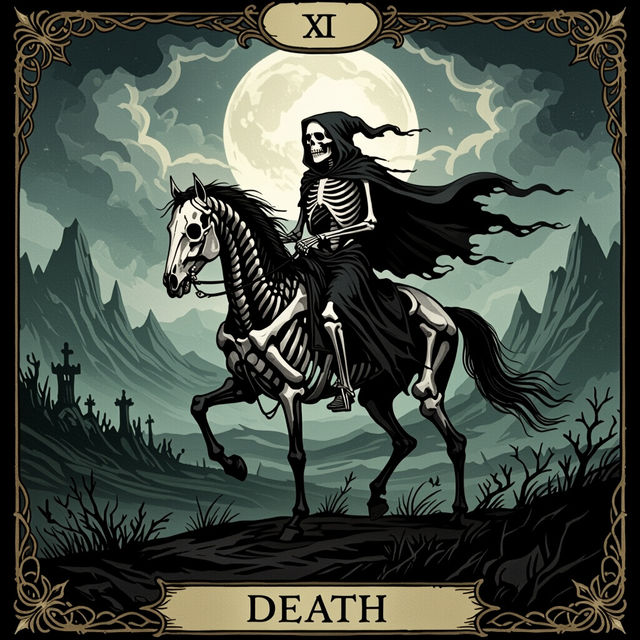 Death Tarot Card Art gallery