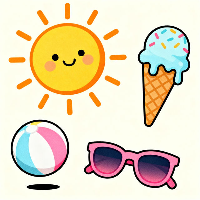 Easy Summer Drawings gallery