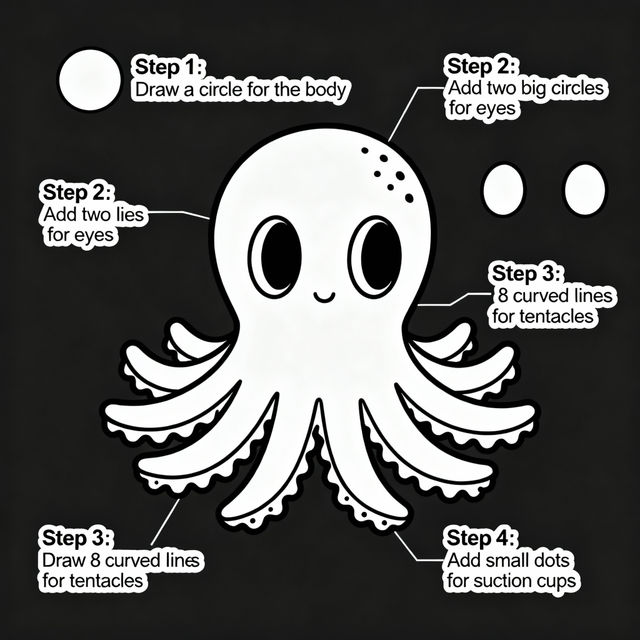 Squid Easy Drawing gallery