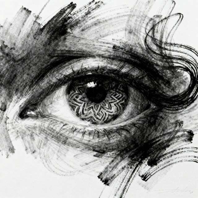 Focal Point Drawing Art - Made With AI gallery