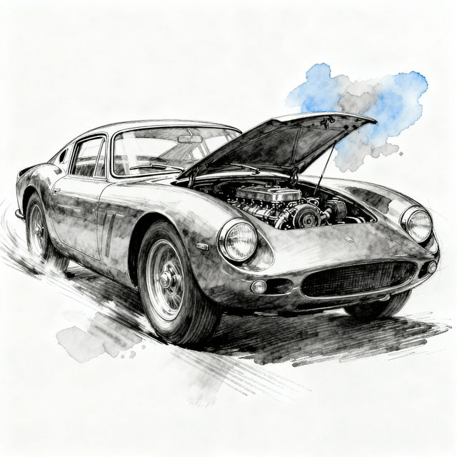Sketch Car Drawings - AI Generated gallery