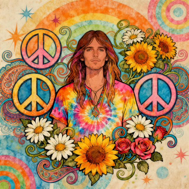 Hippie Drawings - Made With AI gallery