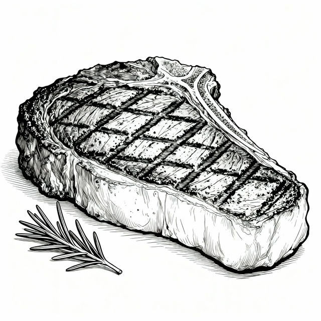 Easy Steak Drawing gallery