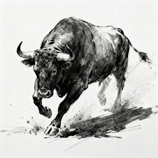 Bull Sketch Art - AI Generated gallery