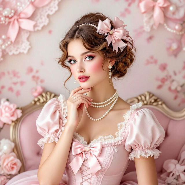 Coquette Pink Wallpaper - AI Generated gallery