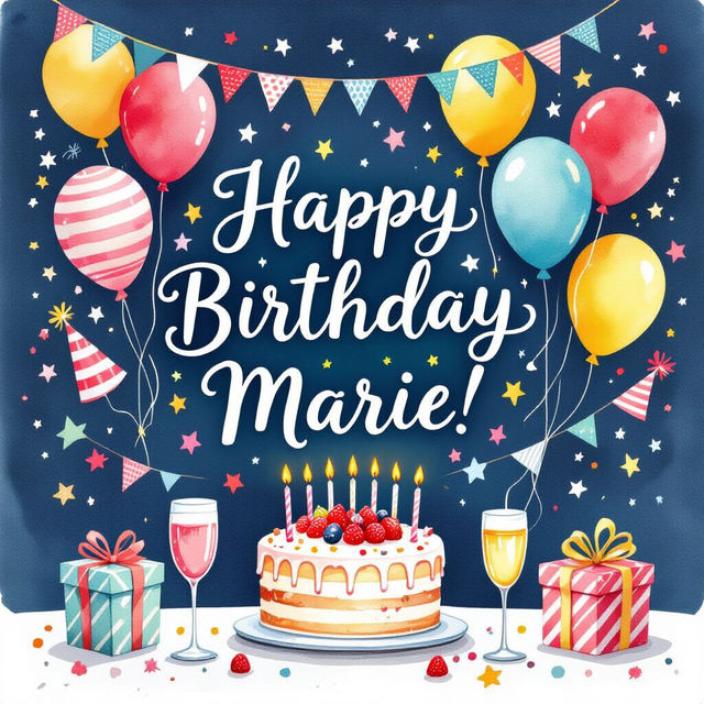 Happy Birthday Marie Images - Made With AI gallery