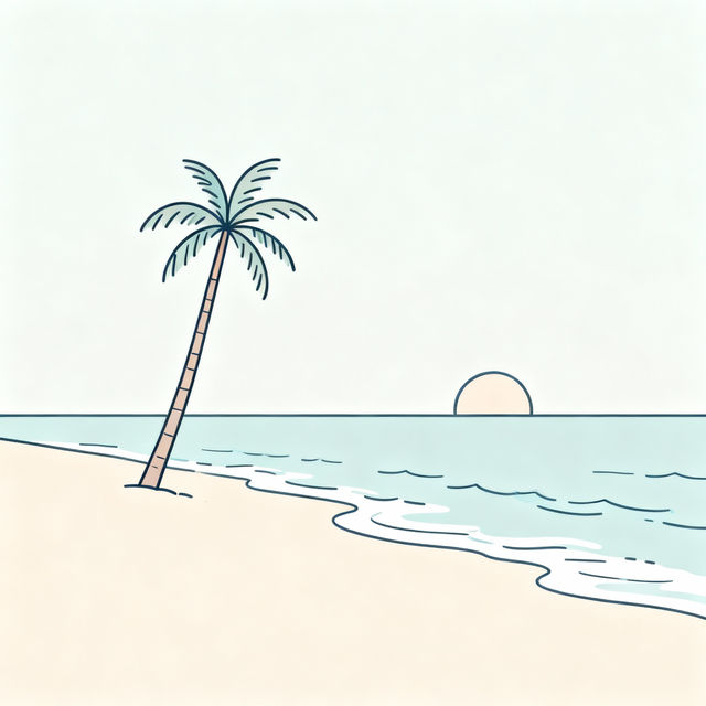 Easy Simple Beach Drawings gallery