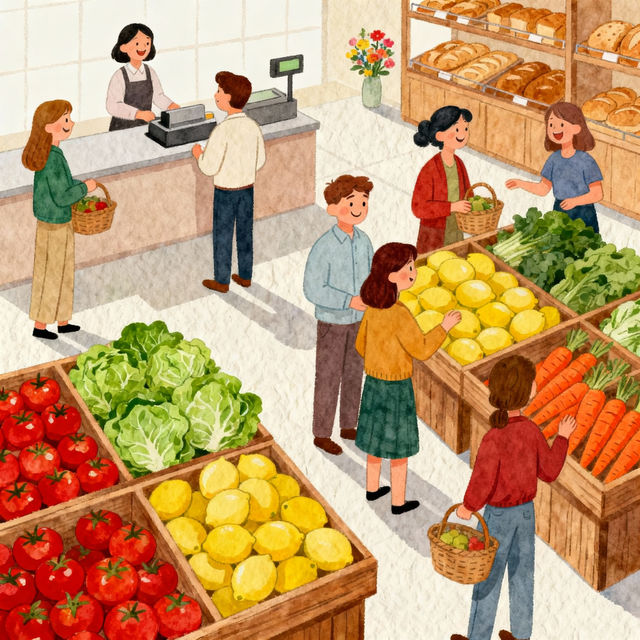 Grocery Store Drawings - Made With AI gallery