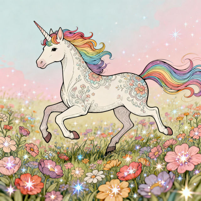 Unicorn Drawings - Made With AI gallery
