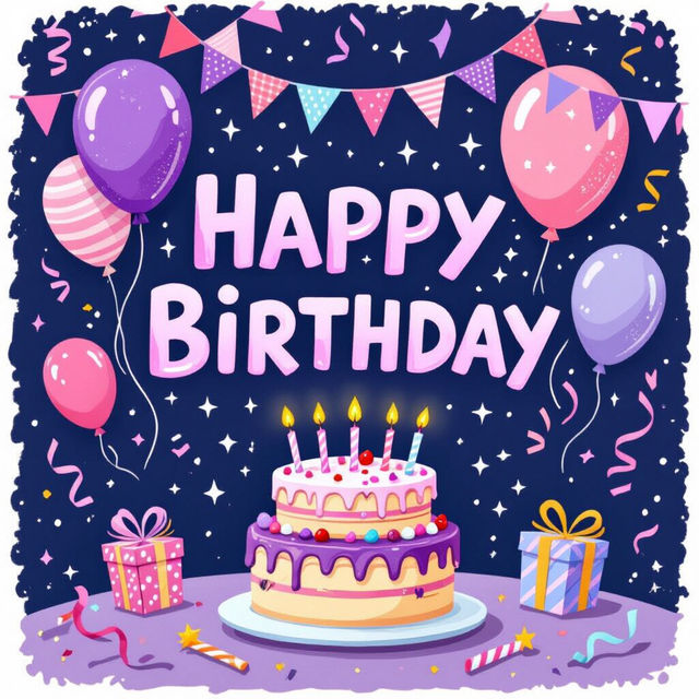 Purple Happy Birthday Images gallery