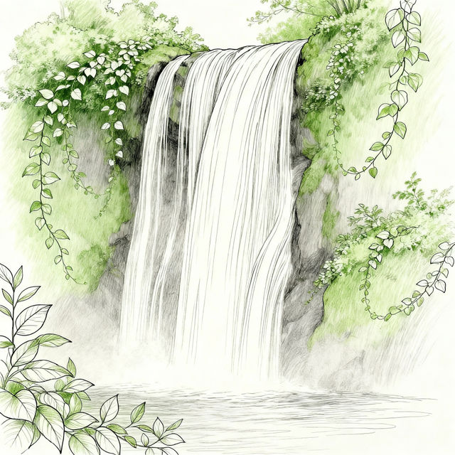 Easy Waterfall Drawings gallery