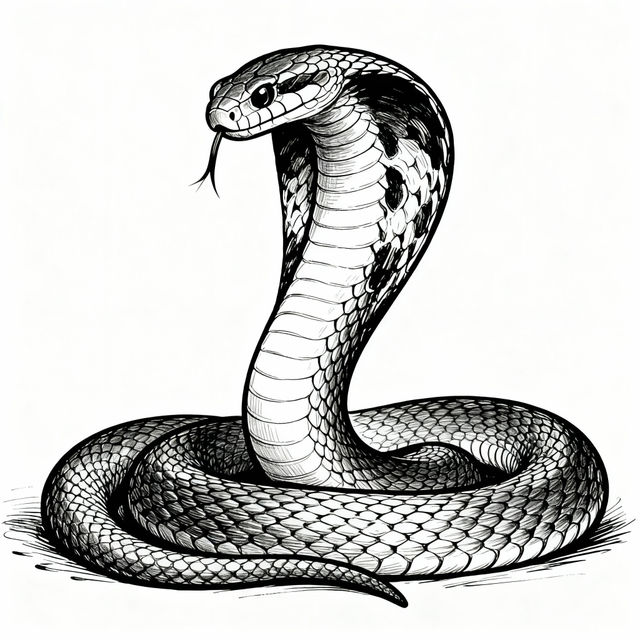 King Cobra Drawing Easy gallery