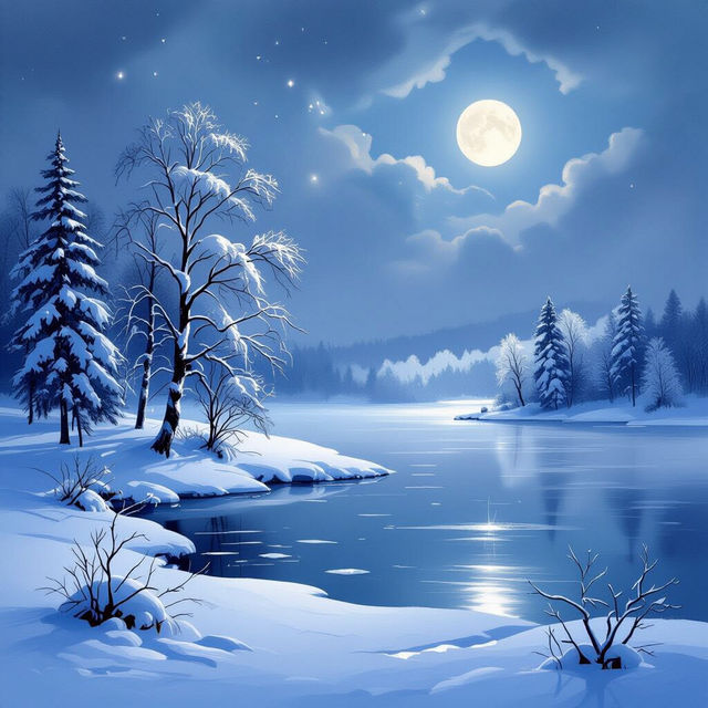 Winter Canvas Wall Art - AI Generated gallery