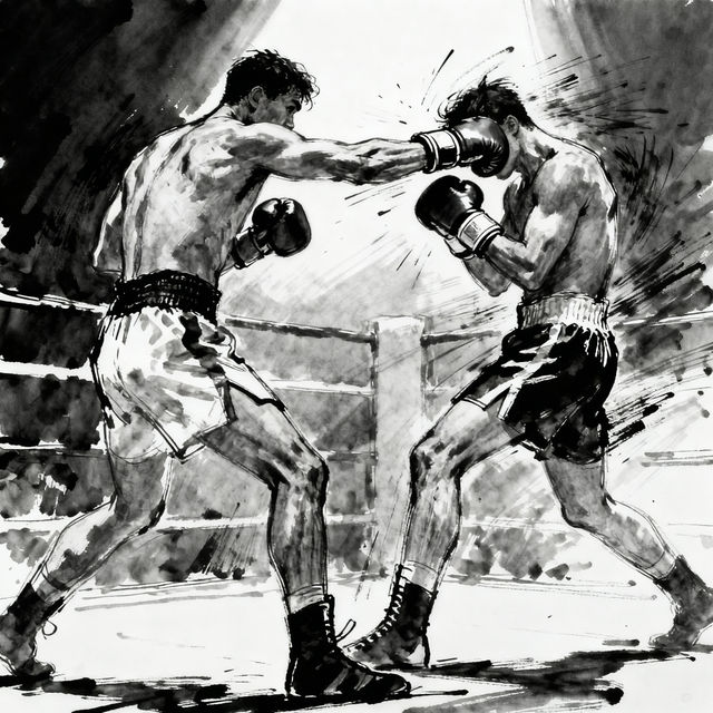 Boxing Drawings - AI Generated gallery