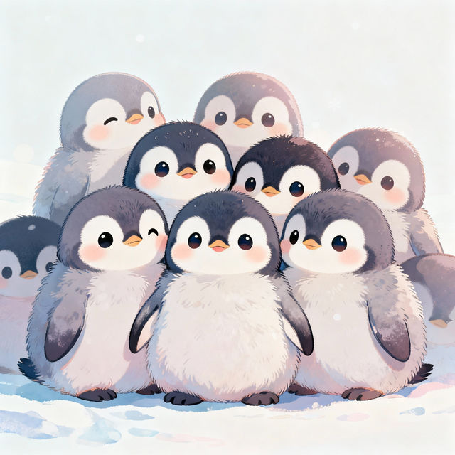 Cute Baby Penguin Drawings gallery