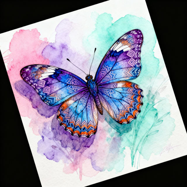 Color Butterfly Drawings gallery